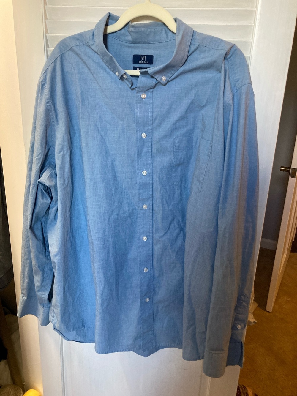 George Men’s Button-Down Dress Shirt - Light Blue
